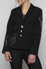 Elisa Cavaletti schwarzer Blazer Jacket mit Strass ECW207040604 Herbst Winter 2020 2021