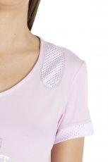 Elisa Cavaletti T-Shirt crostata rosa V-Neck EJP235001902 Sommer 2023