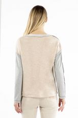 Elisa Cavaletti Langarmshirt beige grau T Shirt EJW215070300 Herbst Winter 2021 2022