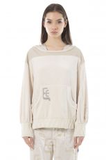 Elisa Cavaletti Sweatshirt beige Kapuze EJW235503708 Herbst Winter 2023 2024