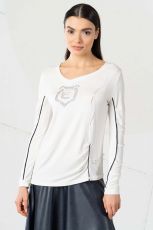 Elisa Cavaletti Langarm T-Shirt Incontro EJW245029803 Herbst Winter 2024 2025