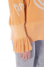 Elisa Cavaletti Sweatshirt mit Kapuze Pullover hell orange ELW235540602 Herbst Winter 2023 2024