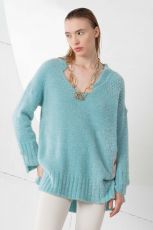 Elisa Cavaletti Oversized Strickpullover Pullover trkis ELW244025300 Herbst Winter 2024 2025