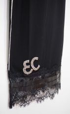 Elisa Cavaletti schwarzes T-Shirt Kleid mit Spitze 95 cm ELW202022623 Herbst Winter 2020 2021