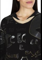 Elisa Cavaletti Sweatshirt Bluse T-Shirt nero oro Elw225502806 Herbst Winter 2022 / 2023