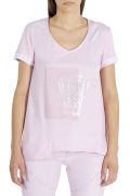 Elisa Cavaletti T-Shirt crostata rosa V-Neck EJP235001902 Sommer 2023