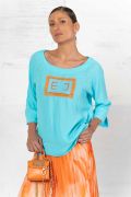 Elisa Cavaletti T-Shirt Bluse trkies ELP245035201 Sommer 2024