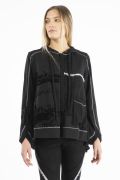 Elisa Cavaletti Jacket schwarze Jacke mit Kapuze ELW217032502