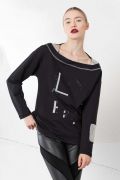 Elisa Cavaletti Langarm T-Shirt schwarz nero ELW245535201 Herbst Winter 2024 2025